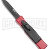 AKC Minion Concord Red/Black OTF Automatic Knife - Black Plain -Grindworx AKC Minion Concord OTF Auto Red Black Black BHQ 24199 jr large