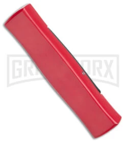 AKC Minion Concord Red/Black OTF Automatic Knife - Black Plain -Grindworx AKC Minion Concord OTF Auto Red Black Black BHQ 24199 jr side large