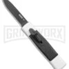 AKC Minion Concord White/Black OTF Automatic Knife - Flat Grind Black Plain 2 AKC Minion Concord White/Black OTF Automatic Knife - Flat Grind Black Plain -Grindworx AKC Minion Concord White Black OTF Auto Flat Grind Black Plain GX 14514 jr large