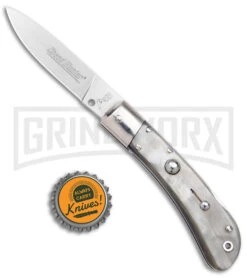 AKC Speed Hunter Dark/Light Horn Automatic Knife - Polish Plain 9 AKC Speed Hunter Dark/Light Horn Automatic Knife - Polish Plain -Grindworx AKC Speed Hunter Auto Italian Knife Dark Horn Polish BHQ 50883 jr bottlecap large