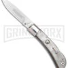 AKC Speed Hunter Dark/Light Horn Automatic Knife - Polish Plain 1 AKC Speed Hunter Dark/Light Horn Automatic Knife - Polish Plain -Grindworx AKC Speed Hunter Auto Italian Knife Dark Horn Polish BHQ 50883 jr large