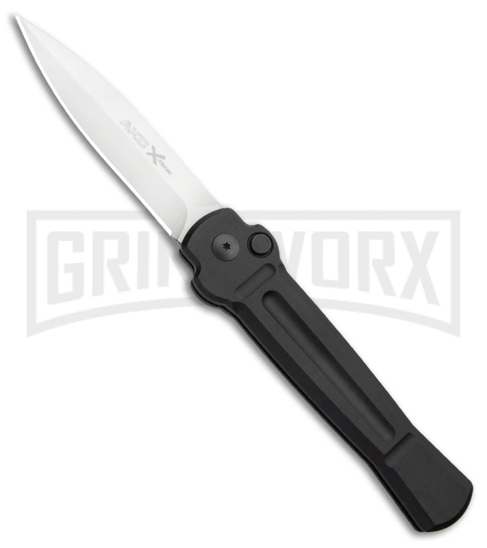 AKC X-treme Ace Black Automatic Knife - Satin Plain 3 AKC X-treme Ace Black Automatic Knife - Satin Plain