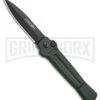 AKC X-treme Ace Dark Green Automatic Knife - Black Plain 1 AKC X-treme Ace Dark Green Automatic Knife - Black Plain -Grindworx AKC X TREME ACE Side Opening Automatic Knife Green Black BHQ 100385 kp open large