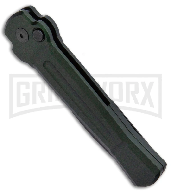 AKC X-treme Ace Dark Green Automatic Knife - Black Plain 4 AKC X-treme Ace Dark Green Automatic Knife - Black Plain - Image 2