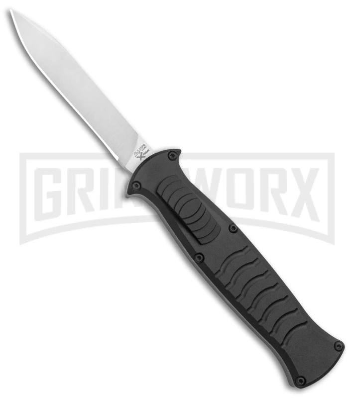 AKC X-treme EVO Black OTF Automatic Knife W/ Pocket Clip - Satin Plain 3 AKC X-treme EVO Black OTF Automatic Knife W/ Pocket Clip - Satin Plain