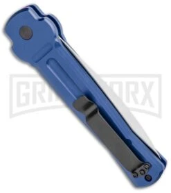 AKC X-treme ACE Blue Automatic Knife - Satin Plain 8 AKC X-treme ACE Blue Automatic Knife - Satin Plain -Grindworx AKC X treme Ace Auto Blue Satin BHQ 105467 jr side large
