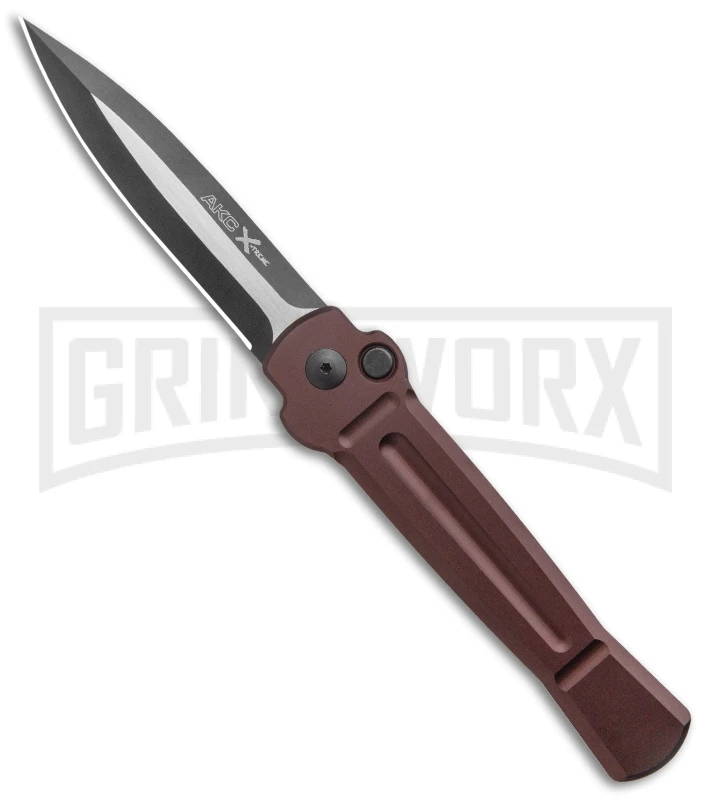 AKC X-treme ACE Brown Automatic Knife - Two Tone 3 AKC X-treme ACE Brown Automatic Knife - Two Tone