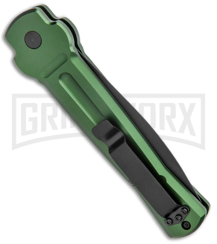 AKC X-treme Ace Green Automatic Knife - Black Two Tone Plain 5 AKC X-treme Ace Green Automatic Knife - Black Two Tone Plain - Image 3