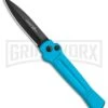 AKC X-treme ACE Light Blue Automatic Knife - Black 1 AKC X-treme ACE Light Blue Automatic Knife - Black -Grindworx AKC X treme Ace Auto Light Blue Black ACE LBLB BHQ 115396 jr large