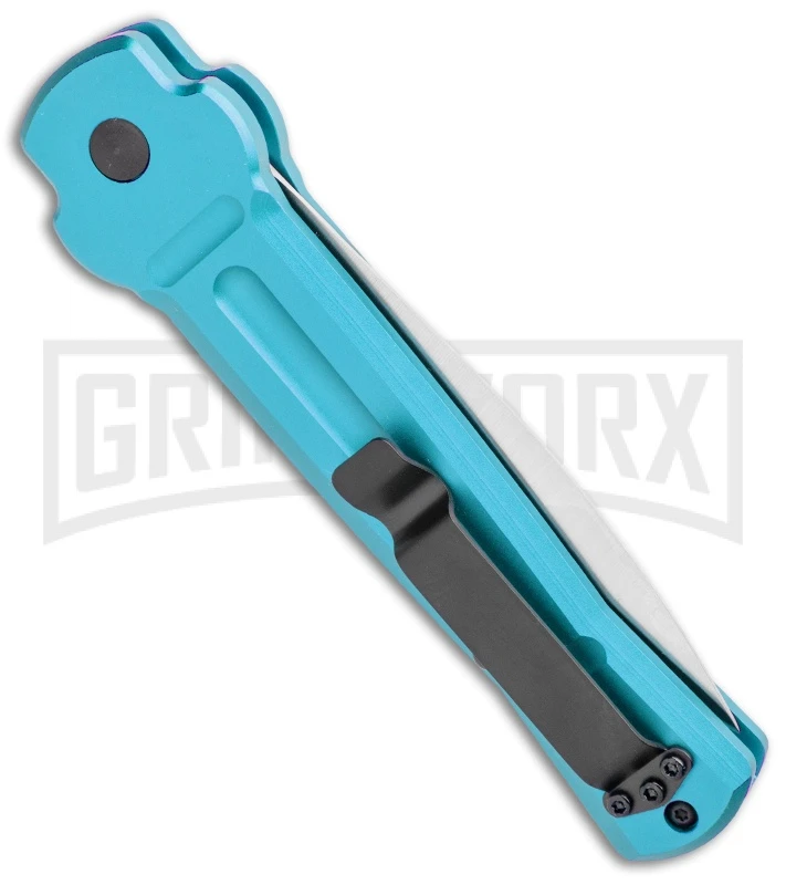 AKC X-treme ACE Light Blue Automatic Knife - Satin Plain 5 AKC X-treme ACE Light Blue Automatic Knife - Satin Plain - Image 3