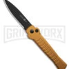 AKC X-treme Ace1 Gold Aluminum Automatic Knife - Black Plain 2 AKC X-treme Ace1 Gold Aluminum Automatic Knife - Black Plain -Grindworx AKC X treme Ace Automatic Knife Gold 3in Black BHQ 189017 td large