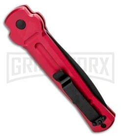 AKC X-treme Ace Red Automatic Knife - Black Plain 8 AKC X-treme Ace Red Automatic Knife - Black Plain -Grindworx AKC X treme Ace Automatic Knife Red 3.6 Black BHQ 123056 LS Side large