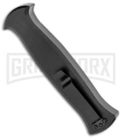AKC X-treme EVO Black / Orange Slide OTF Automatic Knife - Black Plain -Grindworx AKC X treme EVO OTF Auto Black Orange Slide Black BHQ 114335 jr side large