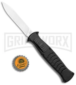 AKC X-treme EVO Black OTF Automatic Knife - Satin Plain -Grindworx AKC X treme EVO OTF Auto Black Satin BHQ 105413 jr bottlecap large