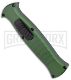 AKC X-treme EVO Green OTF Automatic Knife - Dagger Black Plain -Grindworx AKC X treme EVO OTF Auto Dagger Green Black GX 37364 jr spine large