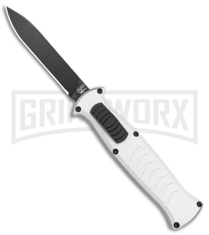 AKC X-treme EVO Silver OTF Automatic Knife - Black Plain 3 AKC X-treme EVO Silver OTF Automatic Knife - Black Plain