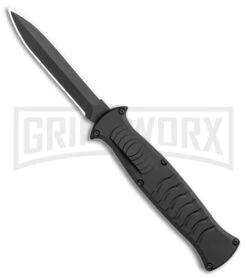 AKC X-treme EVO Black OTF Automatic Knife - Black Plain Dagger