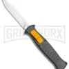 AKC X-treme EVO Black / Orange Slide OTF Automatic Knife - Satin Plain -Grindworx AKC X treme EVO OTF Automatic Knife Black Orange Slide 3.5in Satin BHQ 114879 LS large