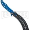 Andux CS Black Balisong Butterfly Trainer - Blue Holes 2 Andux CS Black Balisong Butterfly Trainer - Blue Holes -Grindworx Andux CS Black trainer blue holes BP 24579 er large
