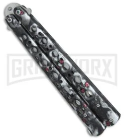 Andux Skull Fly Gray Butterfly Trainer - Satin 8 Andux Skull Fly Gray Butterfly Trainer - Satin -Grindworx Andux Skull Fly Gray trainer satin BP 24589 er spine large