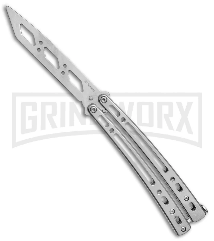 Andux Spectre Balisong Butterfly Trainer - Tanto Satin 3 Andux Spectre Balisong Butterfly Trainer - Tanto Satin
