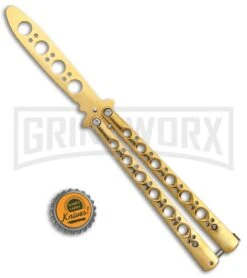 Skeletrainer Gold Butterfly Trainer (4" Gold) -Grindworx Andux Tarragon Gold Butterfly Trainer Gold K 220 B GX 37591 jr bottlecap large