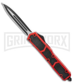 Atomic Slim Dagger Red D/A OTF Automatic Knife - Dagger Black