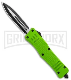 Atomic Defender Large OTF Automatic Knife Zombie Green - Two Tone Dagger