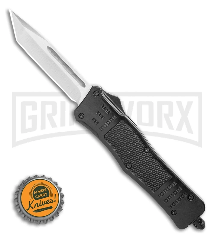 Atomic Defender Medium OTF Automatic Knife Black - Satin Tanto 6 Atomic Defender Medium OTF Automatic Knife Black - Satin Tanto - Image 4