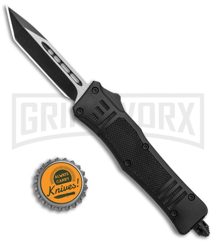 Atomic Defender Mini OTF Automatic Knife Black - Two Tone Tanto 7 Atomic Defender Mini OTF Automatic Knife Black - Two Tone Tanto - Image 5