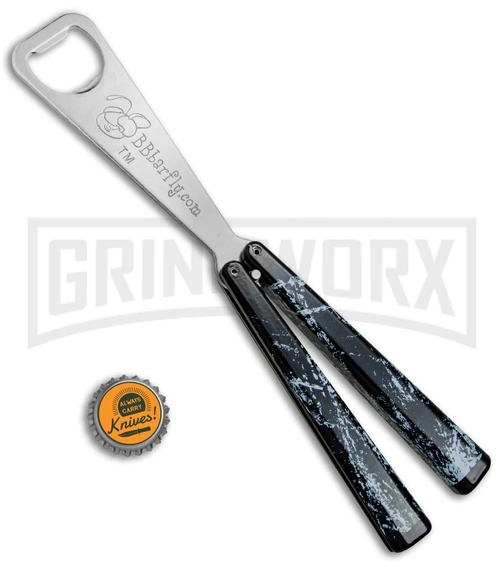 BB Barfly Scratched Metal Bottle Opener Butterfly Trainer 5 BB Barfly Scratched Metal Bottle Opener Butterfly Trainer - Image 3