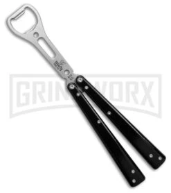 BB Barfly Pro V3 Black Bottle Opener Butterfly Trainer - Satin Plain