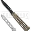 Bear OPS Bear Song IV Light Sand Balisong Butterfly Knife W/Trainer - Black -Grindworx Bear Ops Bear Song IV Light Sand trainer black BHQ 78831 er large
