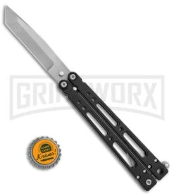 Bear OPS Bear-Song IV Black Tanto Butterfly Knife - Bead Blast Plain 9 Bear OPS Bear-Song IV Black Tanto Butterfly Knife - Bead Blast Plain -Grindworx Bear Ops Bear Song IV tanto black bb BHQ 39364 er size large