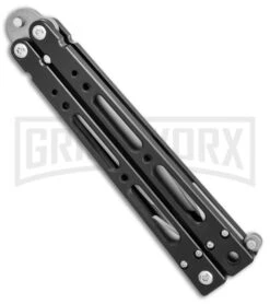 Bear OPS Bear-Song IV Black Tanto Butterfly Knife - Bead Blast Plain 7 Bear OPS Bear-Song IV Black Tanto Butterfly Knife - Bead Blast Plain -Grindworx Bear Ops Bear Song IV tanto black bb BHQ 39364 er spine large