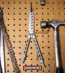 Bear Ops Bear Song VIII Silver Butterfly Trainer - Bead Blast Dull 11 Bear Ops Bear Song VIII Silver Butterfly Trainer - Bead Blast Dull -Grindworx Bear Ops Bear Song VIII Butterfly Trainer B 821 SS S BHQ 117625 kp peg board web large