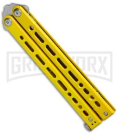 Bear Ops Bear Song VIII Yellow Butterfly Knife - Bayonet Satin Plain 7 Bear Ops Bear Song VIII Yellow Butterfly Knife - Bayonet Satin Plain -Grindworx Bear Ops Bear Song VIII Butterfly Yellow CP Satin B 820 SSYW S BHQ 124145 jr spine large