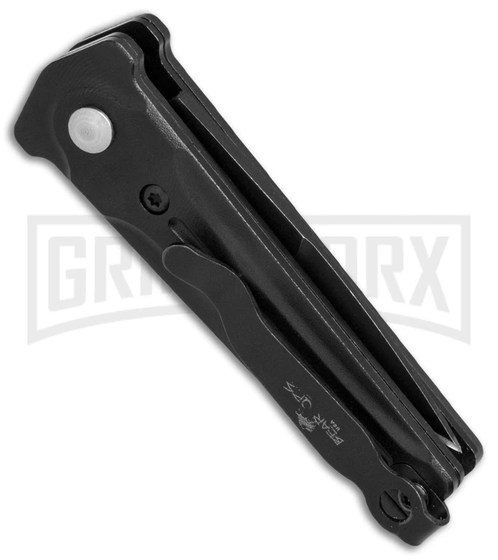 Bear Ops Black Bold Action III Mini Automatic Knife - Black Plain 4 Bear Ops Black Bold Action III Mini Automatic Knife - Black Plain - Image 2