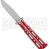 Bear & Son Knives Red Large 117 Balisong Butterfly Knife - Satin Plain 4TH18 2 Bear & Son Knives Red Large 117 Balisong Butterfly Knife - Satin Plain 4TH18 -Grindworx Bear Son 117 large butterfly knife red satin BHQ 72584 er large