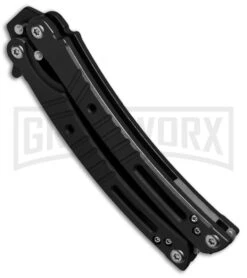 Bear OPS Bear-Song VI Black Butterfly Knife - Black Plain 7 Bear OPS Bear-Song VI Black Butterfly Knife - Black Plain -Grindworx Bear Son Breeden B 600 B 35032 BHQ 51710 jr side large