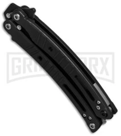 Bear OPS Bear-Song VI Black Butterfly Knife - Black Plain 6 Bear OPS Bear-Song VI Black Butterfly Knife - Black Plain -Grindworx Bear Son Breeden B 600 B 35032 BHQ 51710 jr spine large