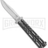 Bear & Son Knives Gray Large 117 Balisong Butterfly Knife - Satin Plain 1 Bear & Son Knives Gray Large 117 Balisong Butterfly Knife - Satin Plain -Grindworx Bear and Son 117 Large Butterfly Gray Satin BC117 BHQ 39154 jr large