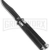 Bear & Son Black G-10 Balisong Butterfly Knife - Black Plain -Grindworx Bear and Son Butterfly Knife Black G 10 Black G17B BHQ 92673 jr large