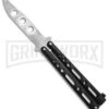 Benchmark Black Butterfly Trainer Knife - Stonewash Dull 1 Benchmark Black Butterfly Trainer Knife - Stonewash Dull -Grindworx Benchmark Butterfly Rrainer Black SW BHQ 137773 td large