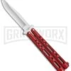 Benchmark BM009 Red Balisong Butterfly Knife - Satin Plain 2 Benchmark BM009 Red Balisong Butterfly Knife - Satin Plain -Grindworx Benchmark Red Buttefly Knife Satin BM009 BHQ 74287 jr large