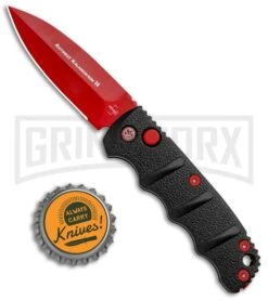Boker Mini Kalashnikov Black Automatic Knife - Red Plain 9 Boker Mini Kalashnikov Black Automatic Knife - Red Plain -Grindworx Boker Black Widow Mini Kalashnikov Auto Dagger Red 01KALS57NSOI BHQ 96966 jr bottlecap update large