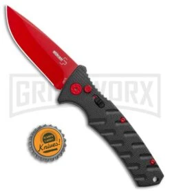 Boker Plus Black Widow Strike Automatic Knife - Drop Point Red 11 Boker Plus Black Widow Strike Automatic Knife - Drop Point Red -Grindworx Boker Black Widow Strike Drop DP Black Red 01BO434NSOI BHQ 97030 jr bottlecap large