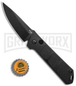 Boker Kihon Black Automatic Knife - Black Plain -Grindworx Boker Burnley Kihon DP Auto Black BHQ 101390 jr bottlecap large