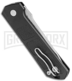 Boker Kihon Black Automatic Knife - Stonewash Plain 8 Boker Kihon Black Automatic Knife - Stonewash Plain -Grindworx Boker Burnley Kihon DP Auto SW BHQ 101389 jr side large