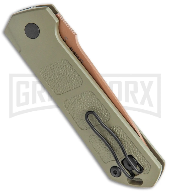 Boker Kihon OD Green Automatic Knife - Copper Plain 5 Boker Kihon OD Green Automatic Knife - Copper Plain - Image 3